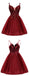 Spaghetti Straps V-neck Homecoming Dresses,Cheap Short Prom Dresses,CM916