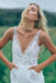Straps V-neck Backless Long Mermaid Handmade Lace Wedding Dresses,WD775