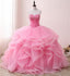 Sweetheart Pink Beaded Cheap Evening Prom Dresses, Sweet 16 Dresses, 17489