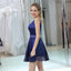 Two Straps Royal Blue Simple Cheap Homecoming Dresses Online, Cheap Short Prom Dresses, CM809