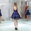 Two Straps Royal Blue Simple Cheap Homecoming Dresses Online, Cheap Short Prom Dresses, CM809