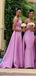 Unique Lilac Sleeveless Cheap Long Bridesmaid Dresses Gown Online, WG860