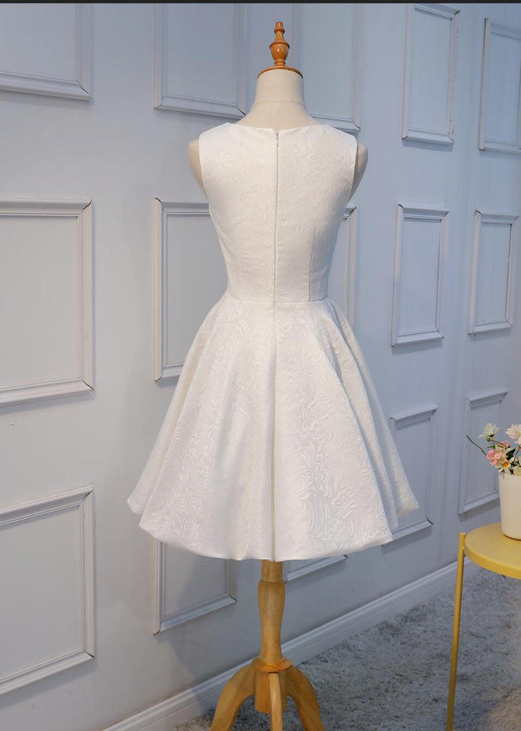 Unique White Lace Applique Cheap Short Homecoming Dresses Online, CM666