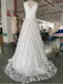 V Neck Flower Skirt Lace Wedding Dresses, Cheap Wedding Gown, WD675