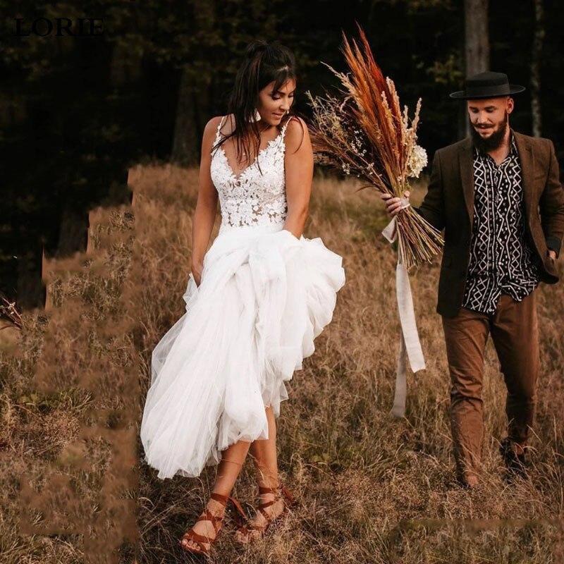 V Neck See Through Cheap Beach Wedding Dresses Online, Cheap Bridal Dresses, WD650