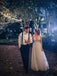 V Neck Spaghetti Straps Beading A-line Wedding Dresses, Cheap Wedding Gown, WD694