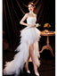 White High Low Sweetheart Short Homecoming Dresses,Cheap Short Prom Dresses,CM913