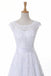 White Scoop Neckline Lace A line Wedding Bridal Dresses, Custom Made Wedding Dresses, Affordable Wedding Bridal Gowns, WD253