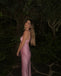 Sexy Pink Spaghetti Straps Maxi Long Party Prom Dresses To Impress,Evening Dress,13395