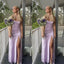 Sexy Purple Mermaid Spaghetti Straps Maxi Long Bridesmaid Dresses For Wedding Party,WG1628