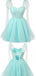 Cute Blue A-line Long Sleeves Mini Short Prom Homecoming Dresses Online,CM1001