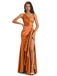 Mismatched Burnt Orange Mermaid Maxi Long Bridesmaid Dresses For Wedding Party,WG1639