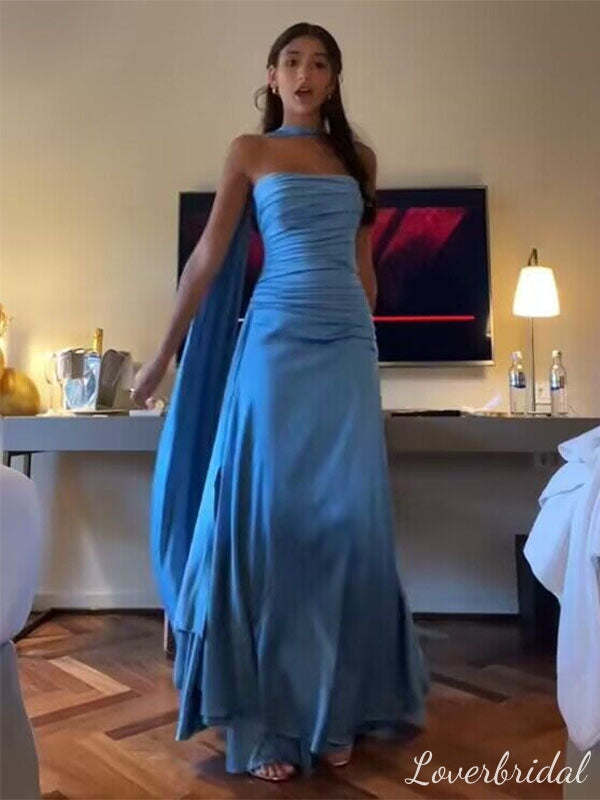 Sexy Blue Mermaid Long Party Prom Dresses To Impress,Evening Dress,13543