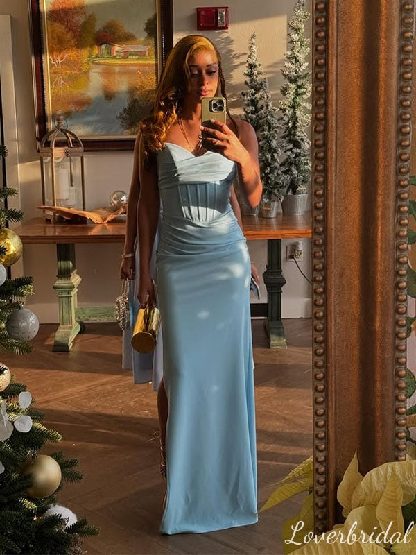 Sexy Blue Mermaid Long Party Prom Dresses To Impress,Evening Dress,13545