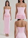 Blush Pink Strapless Mermaid Sweetheart Prom Dress with Ruched Waist Detail, 26006