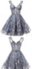 Cute Grey A-line Mini Short Prom Homecoming Dresses Online,CM1002