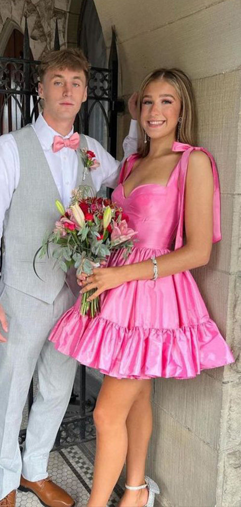 Cute Pink A-line Mini Short Prom Homecoming Dresses Online,CM1015