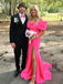 Pink Mermaid Off Shoulder Maxi Long Party Prom Dresses,Evening Dress,13349