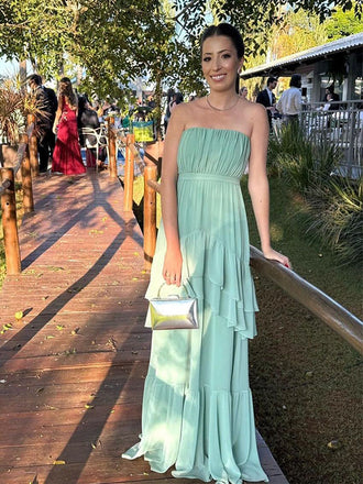 Elegant A-line Blue Long Party Prom Dresses To Impress,Evening Dress,13565