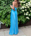 Elegant Blue V-neck Maxi Long Party Prom Dresses To Impress,Evening Dress,13448