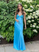 Elegant Blue V-neck Maxi Long Party Prom Dresses To Impress,Evening Dress,13448