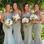 Elegant Green Mermaid Spaghetti Straps Maxi Long Wedding Guest Bridesmaid Dresses,WG1530