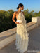 Elegant Ivory A-line Halter Long Party Prom Dresses To Impress,Evening Dress,13534