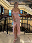 Elegant Pink Mermaid Spaghetti Straps Long Party Prom Dresses To Impress,Evening Dress,13473