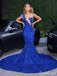 Gorgeous Blue Mermaid Long Party Prom Dresses To Impress,Evening Dress,13498