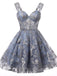 Cute Grey A-line Mini Short Prom Homecoming Dresses Online,CM1002