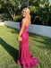 Hot Pink Sequin Prom Dress Plunge Corset Evening Gown, 26011