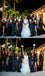 Mismatched Black Mermaid Maxi Long Bridesmaid Dresses For Wedding,WG1575