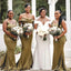 Mismatched Green Mermaid Maxi Long Bridesmaid Dresses For Wedding Party,WG1630