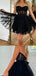 Sexy Black A-line Sweetheart Strapless Short Prom Homecoming Dresses,CM971