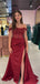 Sexy Burgundy Mermaid Off Shoulder Maxi Long Party Prom Dresses, Evening Dress,13214