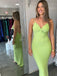 Sexy Green Spaghetti Straps Maxi Long Party Prom Dresses, Evening Dress,13144