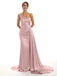 Sexy Mermaid One Shoulder Vintage Mauve Cheap Bridesmaid Dresses Gown Online,WG947