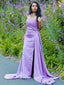 Sexy Purple Mermaid One Shoulder Maxi Long Party Prom Dresses,Evening Dress,13359