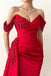 Sexy Red Mermaid Off Shoulder Maxi Long Party Prom Dresses, Evening Dress,13123