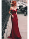Sexy Red Mermaid Off Shoulder Maxi Long Party Prom Dresses, Evening Dress,13131