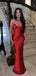 Sexy Red Mermaid Spaghetti Straps Maxi Long Party Prom Dresses, Evening Dress,13149