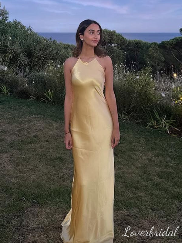 Sexy Yellow Mermaid Long Party Prom Dresses To Impress,Evening Dress,13555