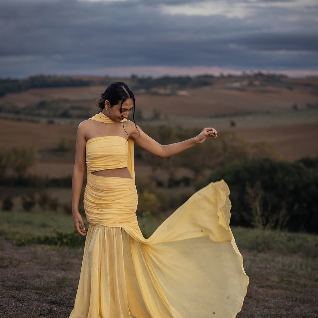 Sexy Yellow Mermaid Side Slit Long Party Prom Dresses To Impress,Eveni LoverBridal Sexy Yellow Mermaid Side Slit Long Party Prom Dresses To Impress,Eveni LoverBridal