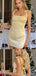 Sexy Yellow Sheath Mini Short Party Prom Homecoming Dresses Online,CM1037
