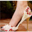 Elegant Flower Lace Women's High Heels Fish Toe Wedding Shoes, S010