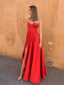 Simple Red A-line Side Slit Sweetheart Maxi Long Party Prom Dresses,Evening Dress,13268