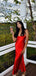 Simple Red Sheath Maxi Long Party Prom Dresses, Evening Dress,13228