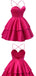 Simple Red Spaghetti Straps Mini Short Prom Homecoming Dresses Online,CM1005