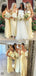 Simple Yellow Mermaid Spaghetti Straps Maxi Long Bridesmaid Dresses For Wedding Party,WG1599