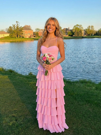 popular pink maxi long dress lovebridal Opal Pink Long Sleeve Maxi Dress - US 4